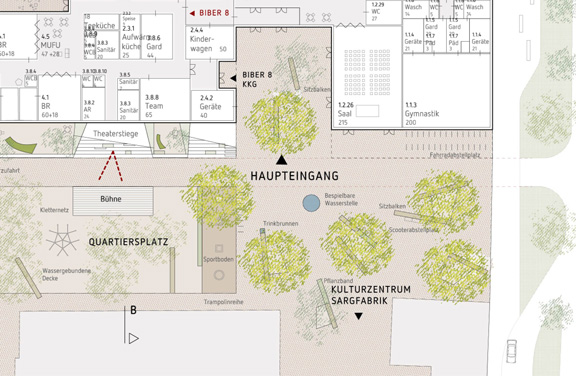 Neubau Bildungscampus Atzgersdorf - Plan Ausschnitt