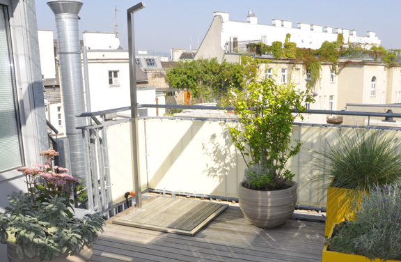 Dachterrasse mit Bepflanzung